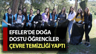 Doğa dostu öğrenciler, çevre temizliği yaptı