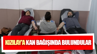 Kızılay'a kan bağışında bulundular