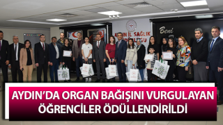 Organ bağışını vurgulayan öğrenciler ödüllendirildi