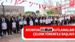 Aydın'da 23 Nisan kutlamaları çelenk töreni ile başladı