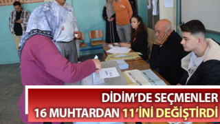 Didim’de seçmenler, 16 muhtardan 11’ini değiştirdi