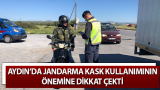 Jandarma kask kullanımının önemine dikkat çekti