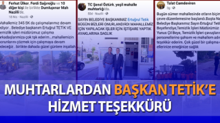 Muhtarlardan Başkan Tetik’e hizmet teşekkürü