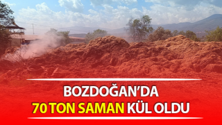 Aydın’da 70 ton saman kül oldu