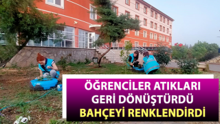 Aydın’da üniversite öğrencileri, yurt bahçesini renklendirdi
