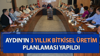 Aydın'ın 3 yıllık bitkisel üretim planlaması yapıldı