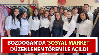 Bozdoğan'da 'Sosyal Market' düzenlenen tören ile açıldı