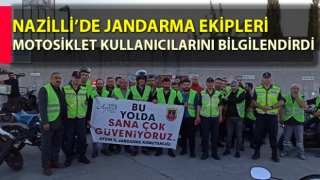 Jandarma ekipleri motosiklet kullanıcılarını bilgilendirdi