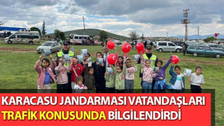 Jandarma ekipleri vatandaşları trafik konusunda bilgilendirdi