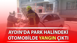 Park halindeki otomobilde yangın çıktı