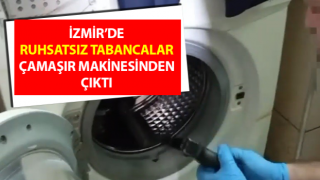 Ruhsatsız tabancalar, çamaşır makinesinden çıktı