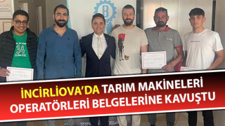 Tarım makineleri operatörleri belgelerine kavuştu