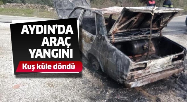 Aydın’da otomobil küle döndü