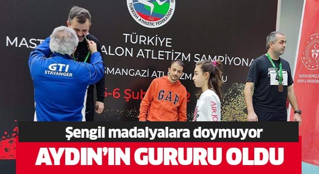 Aydınlı atlet madalyalara doymuyor