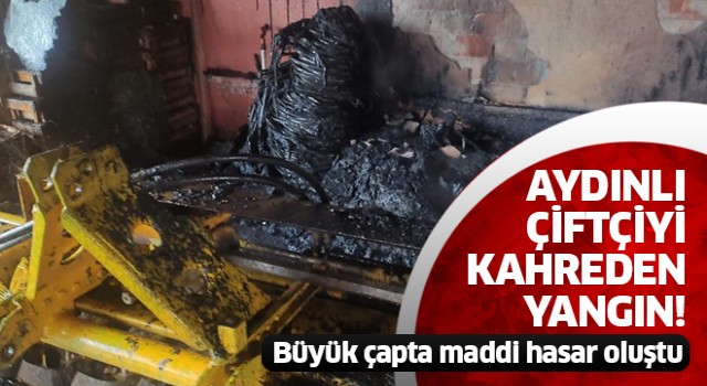 Aydınlı çiftçiyi kahreden yangın!