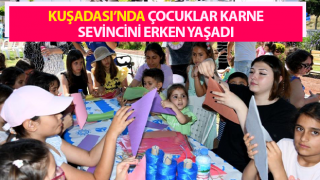 Çocuklar karne sevincini erken yaşadı