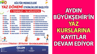 Büyükşehir’in yaz kurslarına kayıtlar devam ediyor